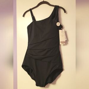 Calia Power Sculpt black one-piece swimsuit Size 6 NWT